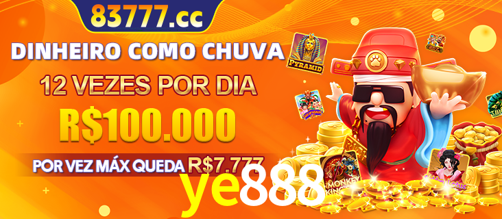 Banner do programa de recompensas Recomende para amigos do ye888, detalhando os bônus por convidar amigos, com prêmios que chegam a R$288.888.