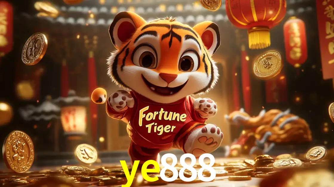 O alegre personagem do Fortune Tiger correndo sobre um caminho de moedas de ouro, simbolizando os grandes prêmios e a diversão do popular jogo de slot do ye888.